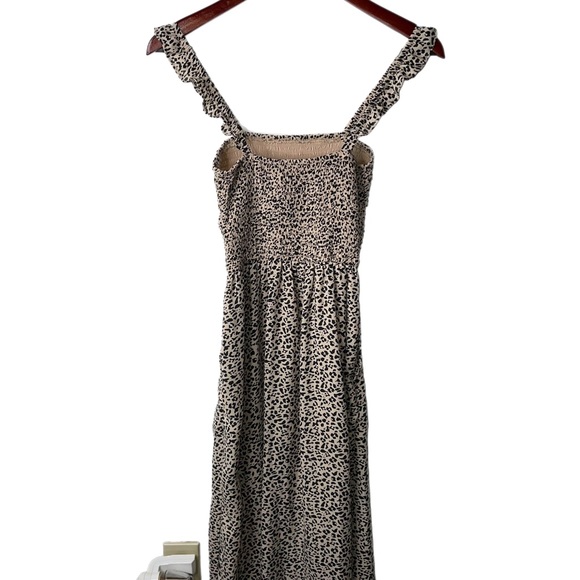 abercrombie smocked cheetah print dress F5 - Picture 8 of 8